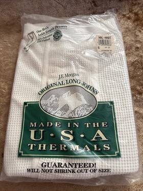 Morgan 043935584986 Nos Je Long Johns Thermal Underwear Mens Ankle Length Drawer Size Small