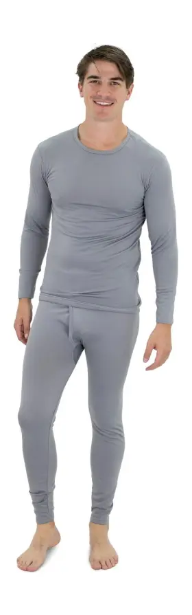 Mossy Oak 840153824128 Mens Thermal Underwear Set Fleece Lined Long Johns Shirt And Pants Cold Wea