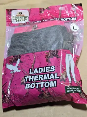 Mothermal36 Mossy Oak Ladies Thermal Bottoms Gray Size Large L Nip