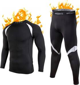 Muezna 313086436442 Mens Thermal Top And Bottom Set Underwear Long Johns Base Layer With Sof