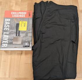 Natural Reflections 721357459227 Chillproof Leggings Base Layer Womens Xl Black