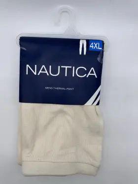Nautica 636458107116 New One Mens Dri Fusion Cotton Base Layer Thermal Pants 4-xlarge Beige