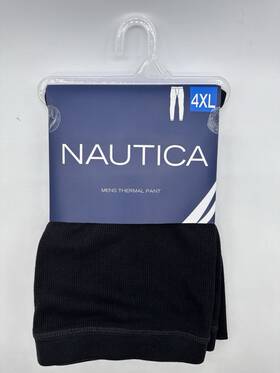 Nautica 636458107192 New One Mens Dri Fusion Cotton Base Layer Thermal Pants 4-xlarge Black