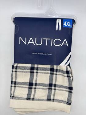 Nautica 636458107239 New One Mens Dri Fusion Cotton Base Layer Thermal Pants 4-xlarge Beige
