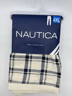 Nautica 636458107239 New One Mens Dri Fusion Cotton Base Layer Thermal Pants 4-xlarge Beige