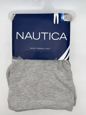 Nautica 636458107314 New One Mens Dri Fusion Cotton Base Layer Thermal Pants 4-xlarge Grey
