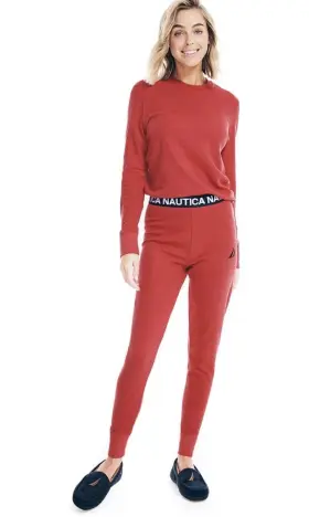 Nautica 636458118921 Womens 2pc Women S Waffle Thermal Set Underwear Comfort Fit Size L New