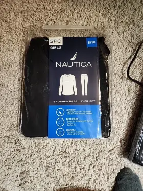 Nautica 636458196400 Girls 2-piece Base Layer Underwear Set Sz 8-10-new Free Shipping