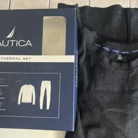 Nautica 636458427566 Thermal Shirt Only Xl Black Retention Breathable Stretch New In Box
