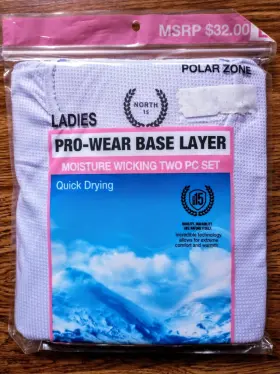 North 15 642419924395 Ladies Pro Wear Base Layer Two Piece Set Size L