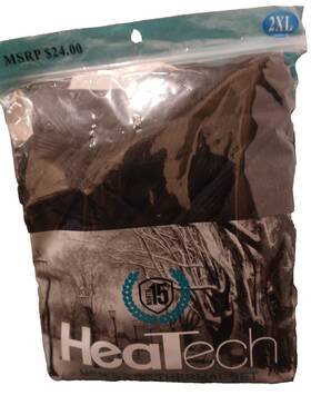North 15 Heatech 63525 Mens Lightweight Waffle Knit Thermal Underwear Set Black 2xl 46-48