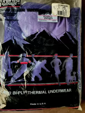 Northwest Passage 089963796663 Thermal Long Underwear 2 Ply Mens Large Vtg Purple