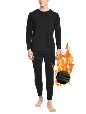 Nutria U08ab Mens Heavyweight Thermal Underwear Set Thick Fleece Lined Long Johns Extreme