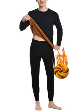 Nutria U10ab Mens Thermal Underwear Set Thick Fleece Lined Heavyweight Outdoor Base Layer