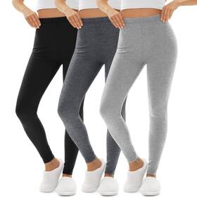 Oakgarden Oakgarden-fsje-lj08 3 Pack Womens Thermal Underwear Pants Base Layer Lightweight High Wais