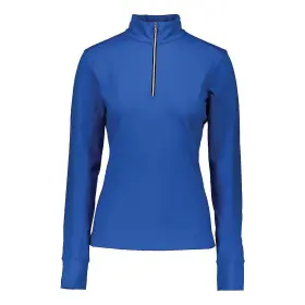 19013 Obermeyer Nari 1/4 Zip Top Womens Large Heaven Sent Me Blue