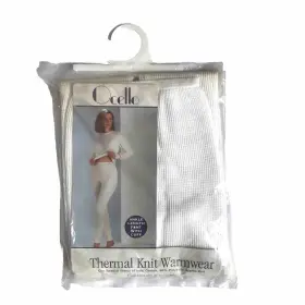 1750 Ocello Nwt Vintage 1970 Warmwear Baselayer Pants Sz M Thermal Knit Womens White