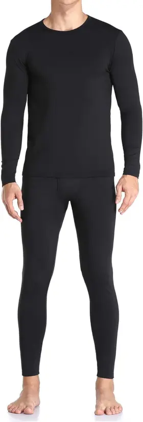 Onestop-stores 313115055040 Thermal Underwear For Men Long Johns With Fleece Lined Base Layer Cold Weat