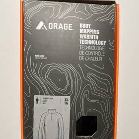 Orage D10602 Reach Top Mens Xl Black Body Mapping Warmth Base Layer Long Sleeve