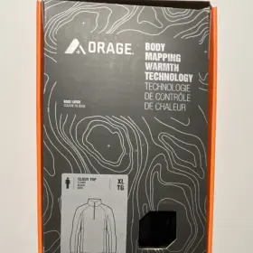 D10602 Orage Reach Top Mens Xl Black Body Mapping Warmth Base Layer Long Sleeve