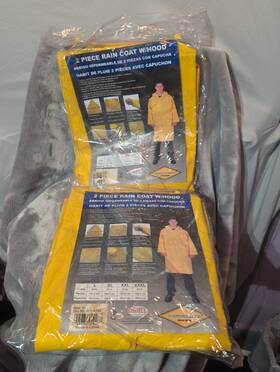 Orgill Diamondback Work Wear Waist50 2 Lot Of Piece Rain Coat With Hood Size Xl Chest57 Inch /waist50 Brand New