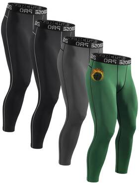 Orrfreer Eer8013 4 Pack Thermal Underwear Long Johns Fleece Base Layer Bottoms Legging