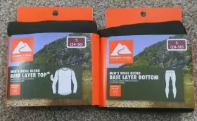 Ozark 058185885080 Lot Of 2 - Bottom And Top Trail Wool Blend Base Layer Mens Size Small Green