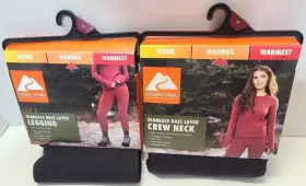 Ozark 629075154397 Trail Women S Warmer Thermal Seamless Crew Neck And Legging Size New