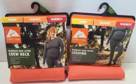 Ozark 629075154441 Trail Women S Warmer Thermal Seamless Crew Neck And Legging Size Xl New