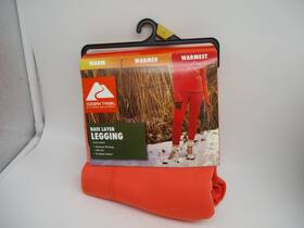 Ozark 629075154526 Trail Warmest Women Sz L Coral Zest Base Layer Legging Moisture Wicking Df