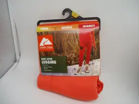 Ozark 629075154526 Trail Warmest Women Sz L Coral Zest Base Layer Legging Moisture Wicking Df