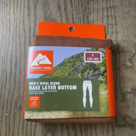 Ozark Trail 058185885110 Men S Wool Blend Base Layer Bottom 28-30 Green Holly
