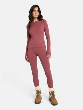 Ozark Trail 29000617 Womens Seamless Base Layer Set Wild Ginger S Moisture Wicking
