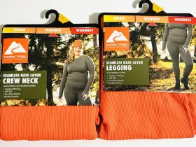 Ozark Trail 629075154328 Set Women S Seamless Thermal Base Layer Shirt Leggings Large Hunting
