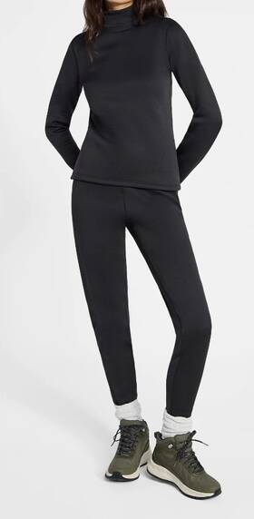 Ozark Trail 629075154519 Womens Warmest Thermal Fleece Bottom Size Large Color Black Soot