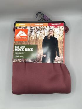 Ozark Trail 629075154694 Womens 2xl Base Layer Mock Neck Top Thermal Fleece Warmest Ginger