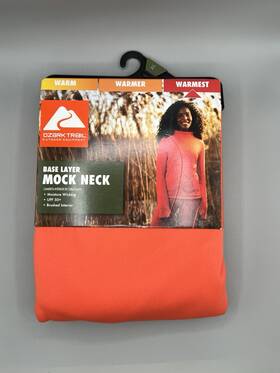 Ozark Trail 629075154847 Womens Xl Base Layer Mock Neck Top Thermal Fleece Warmest Coral
