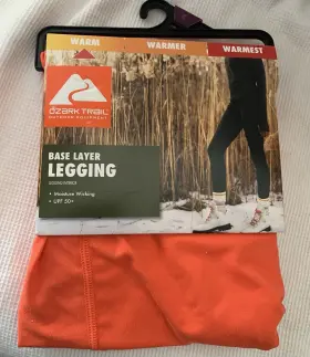 Ozark Trail 629075154915 New Womens Xxl 20 Warm Thermal Fleece Bottom Legging Coral Zest