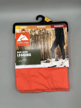 Ozark Trail 629075154953 Womens Size L Base Layer Legging Thermal Bottoms Warm Coral