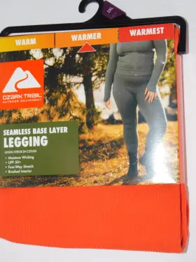 Ozark Trail 629075155110 Womens Xxl Orange Thermal Base Layer Leggings Warmer