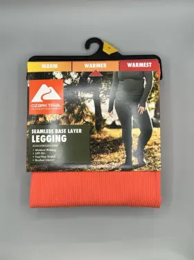 Ozark Trail 629075155158 Womens L Base Layer Legging Thermal Bottoms Fleece Warmer Coral