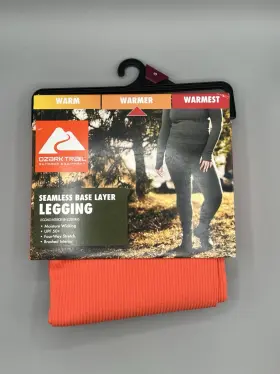 Ozark Trail 629075155233 Womens S Base Layer Legging Thermal Bottoms Fleece Warmer Coral