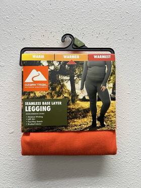 Ozark Trail 629075155271 Womens Xl Base Layer Legging Thermal Bottoms Fleece Warmer Coral