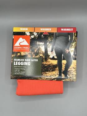 Ozark Trail 629075155318 Womens Xs Base Layer Legging Thermal Bottoms Fleece Warmer Coral