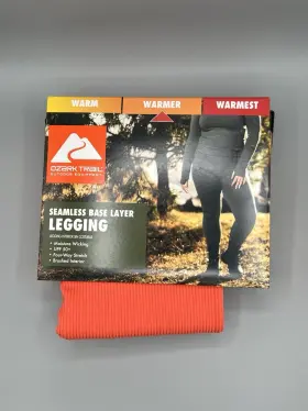 Ozark Trail 629075155318 Womens Xs Base Layer Legging Thermal Bottoms Fleece Warmer Coral