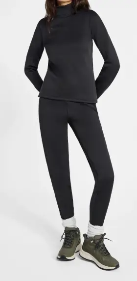 Ozark Trail 629075155356 Womens Warmest Thermal Fleece Bottom Size 2xl Color Black Soot