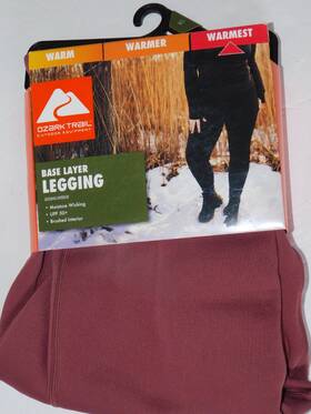 Ozark Trail 629075155370 Womens Xxl Pale Pink Base Layer Leggings Warmest