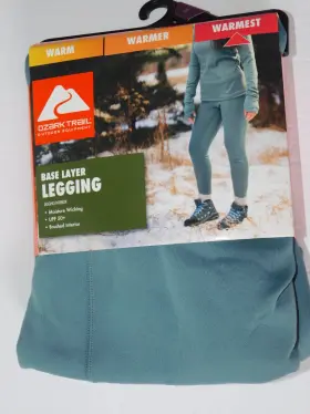 Ozark Trail 629075155387 Womens Xxl Blue Teal Base Layer Leggings Warmest