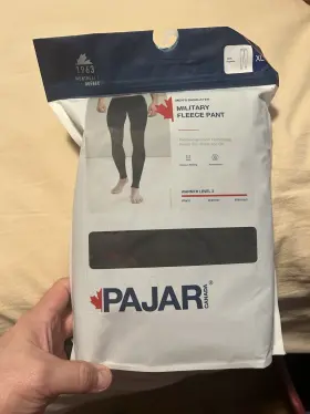 Pajar 629075110423 Canada Mens Baselayer Military Fleece Pants Warmth Level 3 Size Xl Blk
