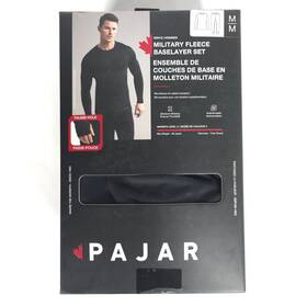 Pajar 629075264454 New Mens Military Fleece Baselayer Set Medium Black Thermal Top Pants